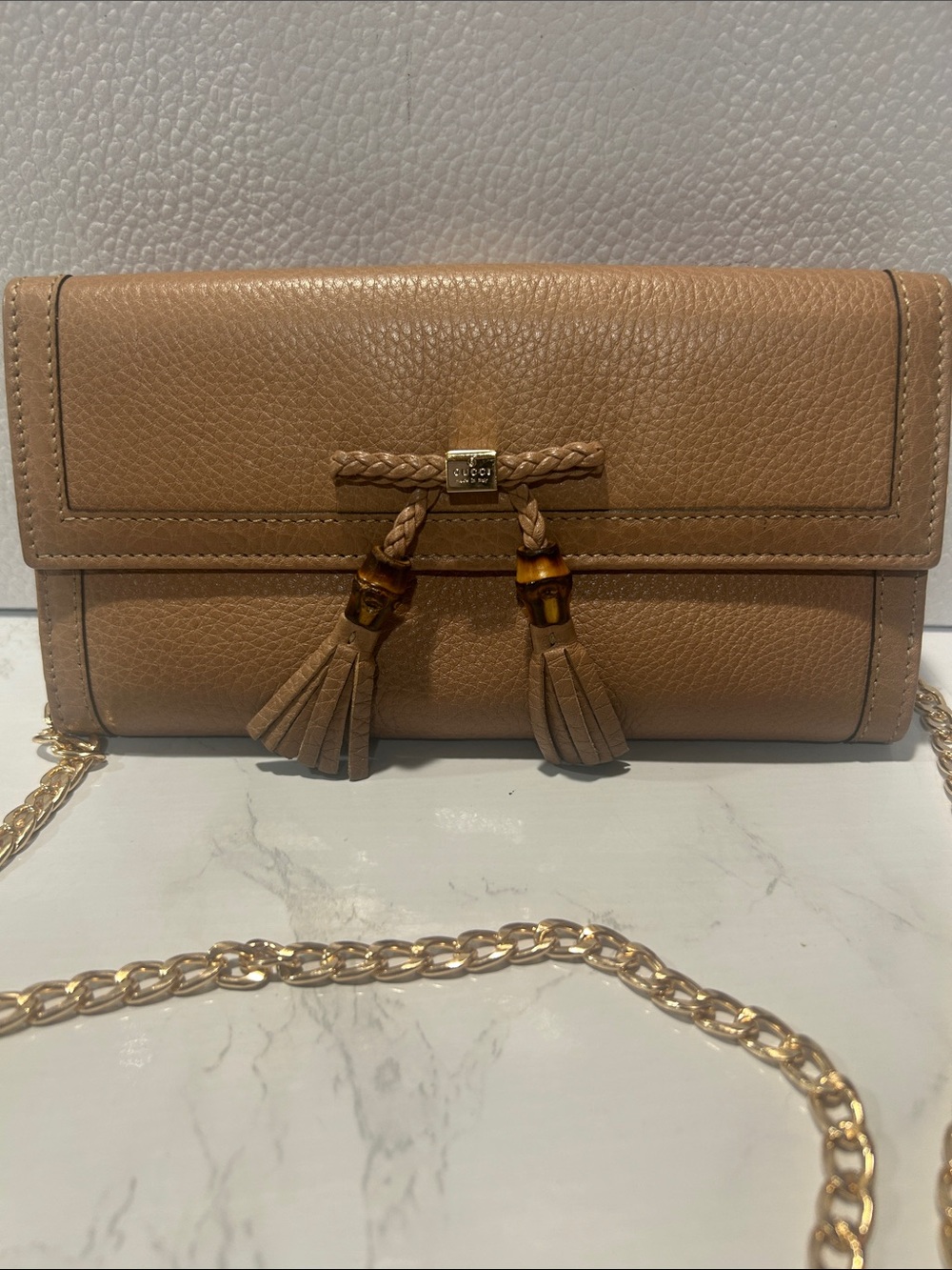 ✨ Authentic Gucci Bamboo Tassel long wallet chain added - Picture 3 of 9